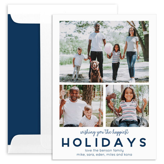 Bold Holidays Multi Photo Cards